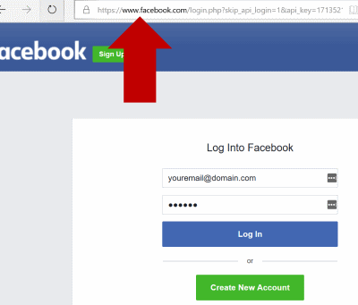 My password facebook will accept not can't sign